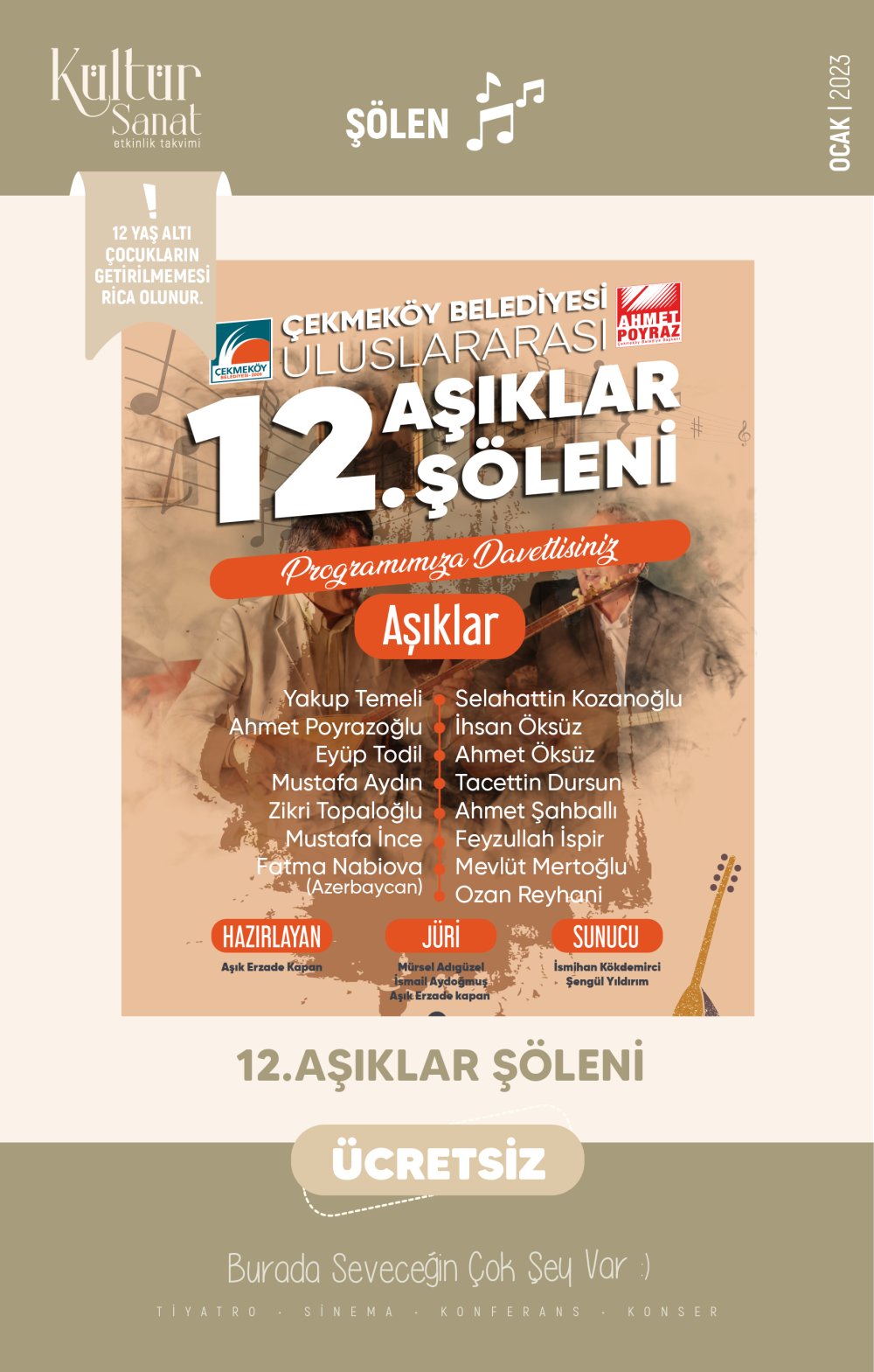 Çekmeköy Belediyesi Uluslararası 12. Aşıklar Şöleni